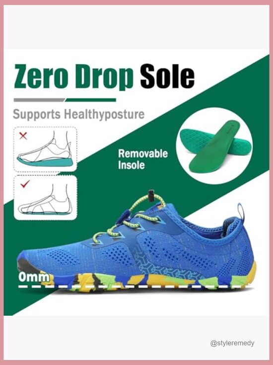 Wide Toe Box Minimalist Sneakers Zero Drop Trail Running Shoe main image 6